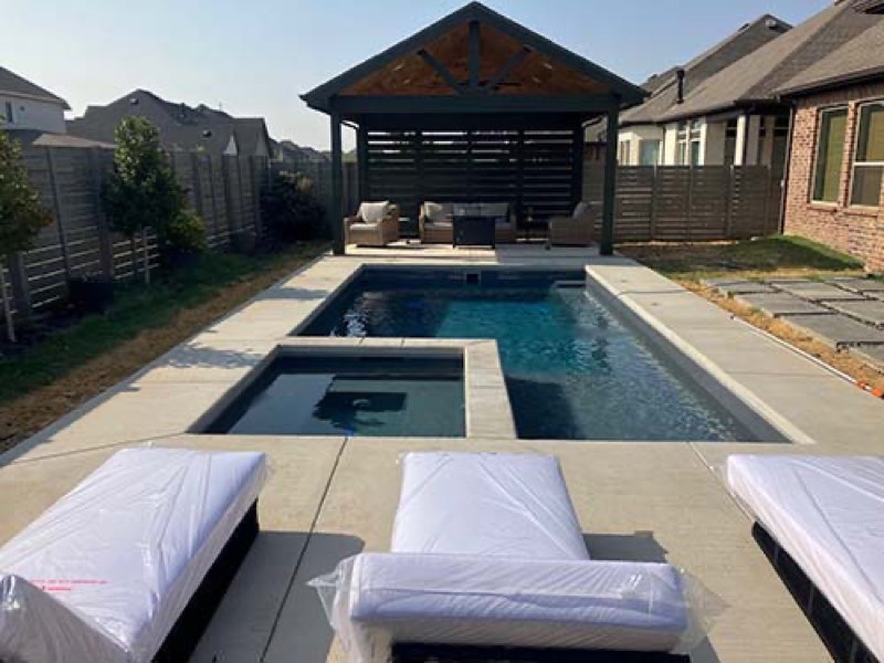 Inground pool installation Cedar Hill TX by Hoss Custom Pools